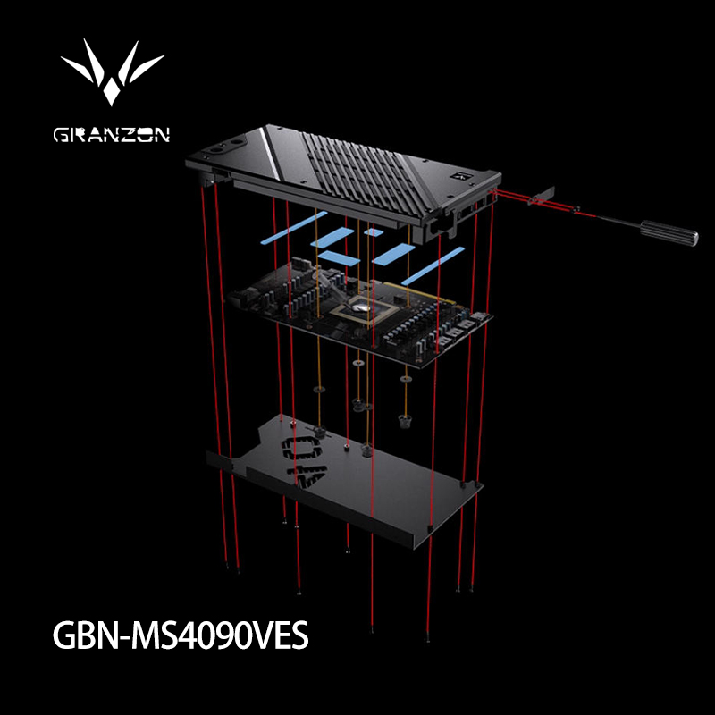 Rtx 4090 Water Block Full Cover - Granzon GPU-waterblok voor MSI GeForce RTX